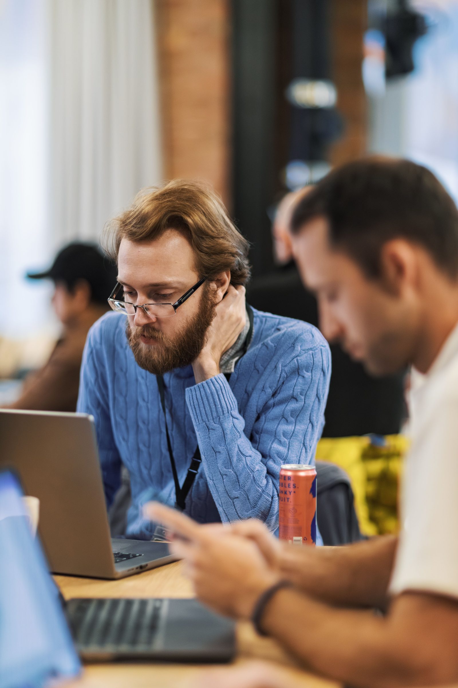 Software professionals collaborating during product development